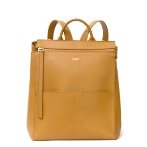 Mina Baie Harper midi backpack diaper bag, tan